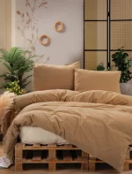 سرویس روتختی بژ و کرم ساده - کاتن باکس