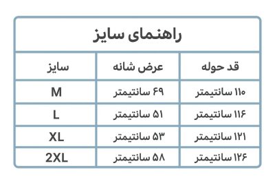 راهنمای انتخاب سایز حوله پالتویی